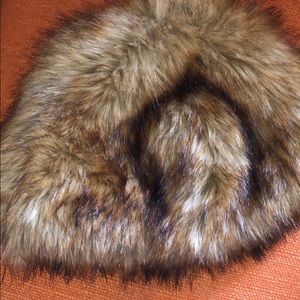 Brown faux fur Hat.